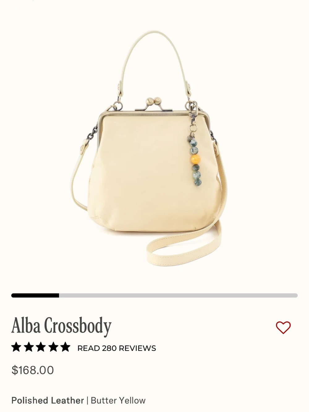 HOBO Butter Yellow Leather Kiss-Lock Crossbody